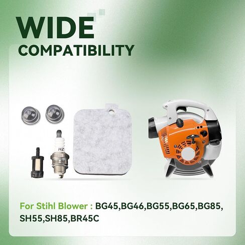4229 120 1800 Air Filter Tune Up Kit for Stihl BG55 BG85 BG45 BG46 BG65 BR45 BR45C SH55 SH85 Leaf Blower with Fuel Primer Bulb Spark Plug in Kuwait