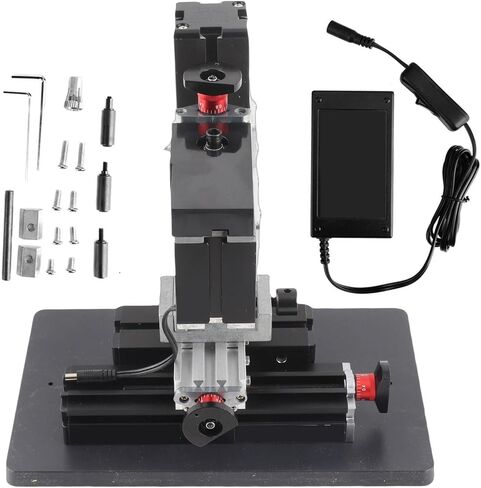 144W 12000RPM Mini Metal Lathe, with Milling Cutter 0.02mm Accuracy for DIY Soft Metal Machining in Kuwait