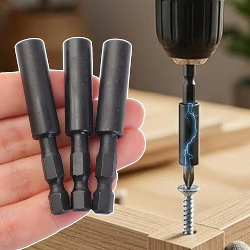 2Pcs 2.3inches Hex Shank Extension Holder Magnetic Drill Quick Change Bit for Electric Drill Screwdriver Bit Extension Bar Tool in Kuwait