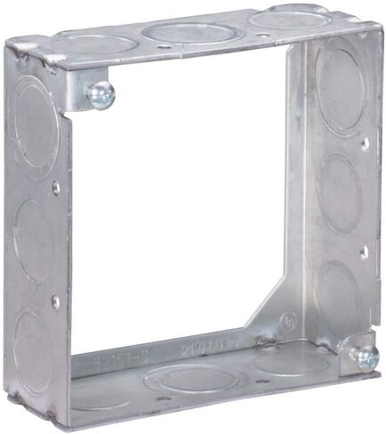 SOUTHWIRE 4 in. W X 1-1/2 in. D Steel Metallic Square Extension Ring with SIX 1/2 in. in Kuwait
