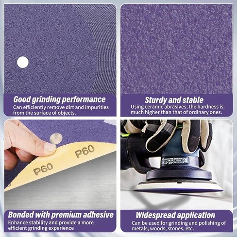 30 Pack 9 Inch 60 Grit Zirconia Sanding Discs, PSA Adhesive Backing Grinding Discs for Lawn Mower Blade Sharpener and Bench Grinder, 5/8 Inch Arbor Hole in Kuwait