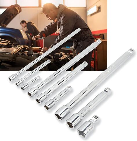 9 Piece Wobble Extension Bar Set 1/4in 3/8in 1/2in Drives Extension Bar Set with Storage Tray in Saudi Arabia