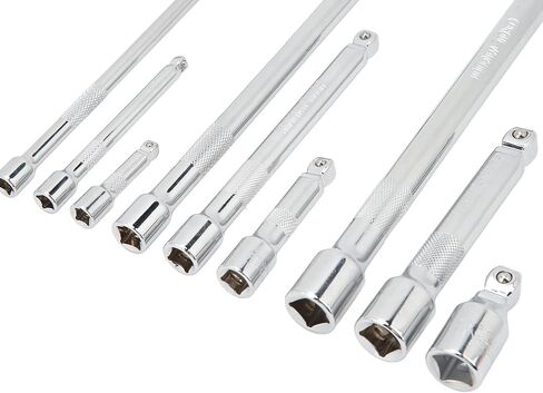 9 Piece Wobble Extension Bar Set 1/4in 3/8in 1/2in Drives Extension Bar Set with Storage Tray in Saudi Arabia