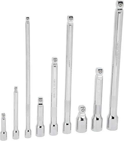 9 Piece Wobble Extension Bar Set 1/4in 3/8in 1/2in Drives Extension Bar Set with Storage Tray in Saudi Arabia