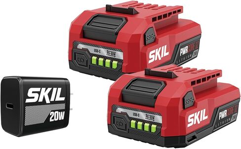 SKIL PWR CORE 12 2 x 2.0Ah 12V USB-C Battery and Charger Starter Kit Including Two 2.0Ah Batteries and 20W PD Charger-CB5020A-22 in Saudi Arabia