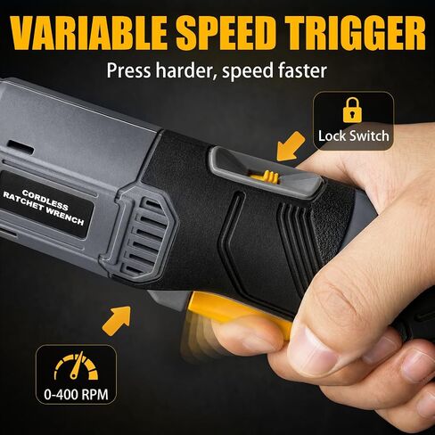 3/8" Cordless Ratchet Wrench Compatible With DEWALT 20V MAX Battery(Tool Only), 89Ft-Lbs(120N.m), Electric Ratchet Wrench Set with Variable Speed, LED Light, 5 Sockets, 3" Extension Bar, 1/2" Adapter in Kuwait