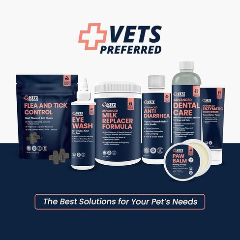 Vets Preferred Oral Care Water Additive for Dogs - Healthy Mouth Dog Breath Freshener Mouthwash - Fights Bad Breath, Removes Plaque and Tartar - Prevents Gum Disease - Mild Mint Flavor in Saudi Arabia