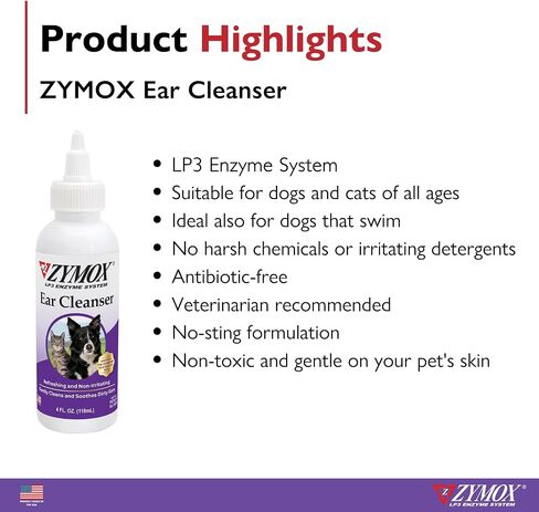 Zymox Ear Cleanser Solution for Dogs and Cats, 4oz in Saudi Arabia