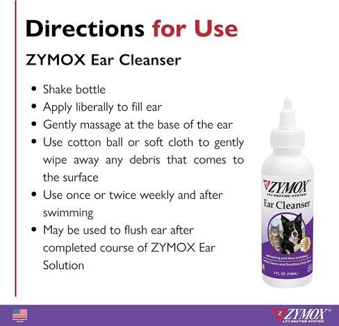 Zymox Ear Cleanser Solution for Dogs and Cats, 4oz in Saudi Arabia