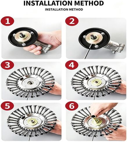 Wired Trimmer Blade Unbreakable for Husqvarna 135R, Steel Wire Cutter Trimmer Rotary Brush Weed Head Adapter Kit Moss Grass Rust in Kuwait