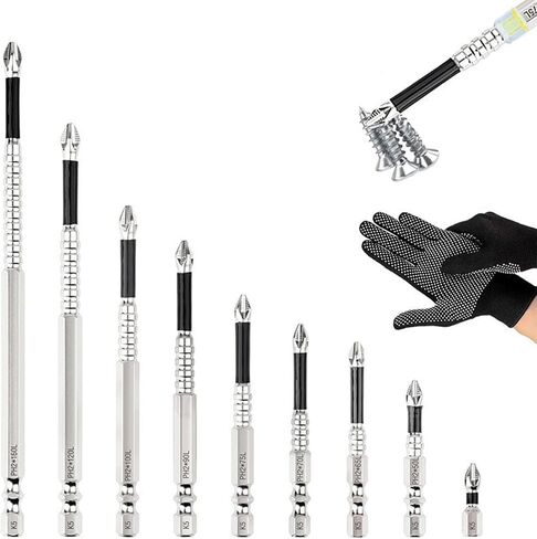 6/9-Piece High Magnetic Screwdriver Drill Bit Set, Upgraded Anti-Slip S2 Alloy Steel Screwdriver Bits with Strong Hold for Impact Driver & Hand Drill in Kuwait