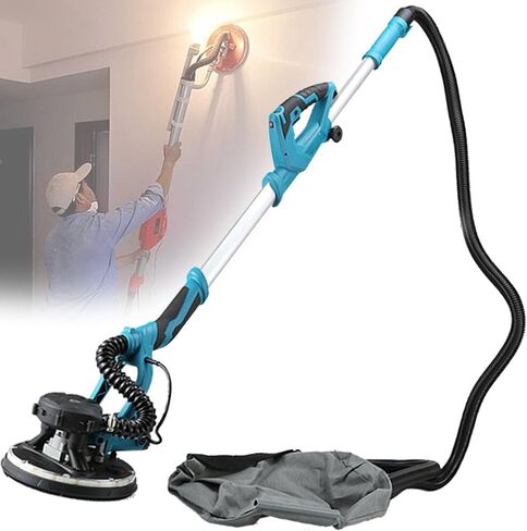 Drywall Sander,1800W Electric Foldable Wall Sander with Dust-Free Automatic,Vacuum,Polishing Machine,5 Variable Speed,Suitable for Various Walls (100sandpaper) in Kuwait