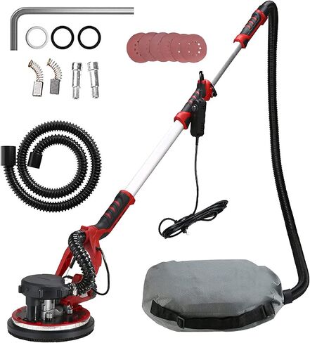 Giraffe Polishing Machine, Electric Foldable Sheetrock Sander,1250w Drywall Sander, Wall Surface Smoothing Polishing Machine for Ceiling and Wall (100sandpaper) in Kuwait