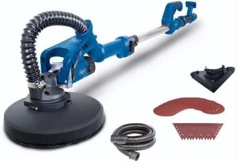 Scheppach Wall & Ceiling Sander DS930 | 710 W | Sanding plate Ø215 mm | Telescopic | Circular or triangular head | 4 m suction hose, adapters & abrasives included | 710W | Disc diameter 215 mm | telescopic | tilting | with 12 sanding discs and triangles | in Kuwait