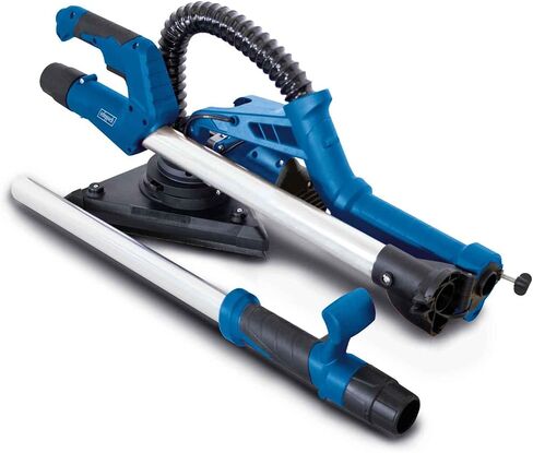 Scheppach Wall & Ceiling Sander DS930 | 710 W | Sanding plate Ø215 mm | Telescopic | Circular or triangular head | 4 m suction hose, adapters & abrasives included | 710W | Disc diameter 215 mm | telescopic | tilting | with 12 sanding discs and triangles | in Kuwait