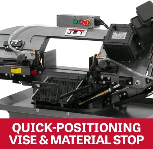 JET 7" x 10-1/2" Geared Head Mitering Metal Cutting Horizontal/Vertical Band Saw, 1 HP, 115/230V 1Ph (HVBS-710G) in Kuwait