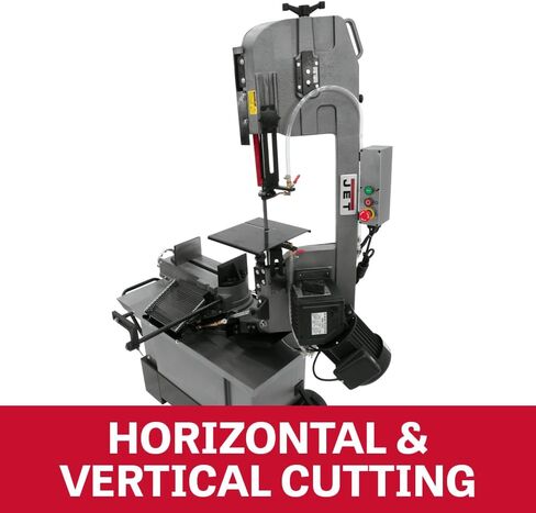 JET 7" x 10-1/2" Geared Head Mitering Metal Cutting Horizontal/Vertical Band Saw, 1 HP, 115/230V 1Ph (HVBS-710G) in Kuwait