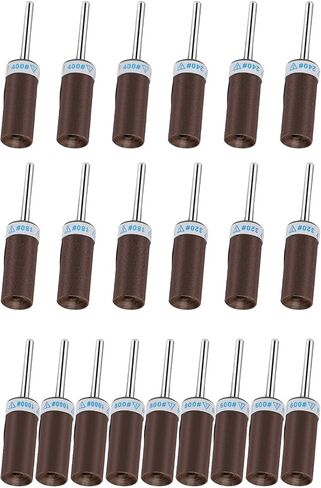21-Piece Sanding Drum Set with 1/8 Inch Shank Mandrel and Assorted 180-1000 Grit Bands in Kuwait