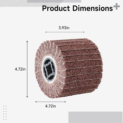 Generic 2 Inch Drum Polishing Sander; Stainless Steel Wheels, 2 Pieces in Kuwait