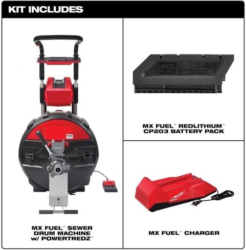 for Milwaukee.r MX Fuel Sewer Drum Machine Kit in Kuwait