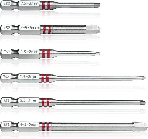 6PCS Pagoda-Shaped Magnetic Hex Screwdriver Bits Set, S2 Steel Impact-Rated 65mm 100mm Hex Shank, Anti-Slip High Torque for Impact Driver Electric Drill Home Repair in Kuwait