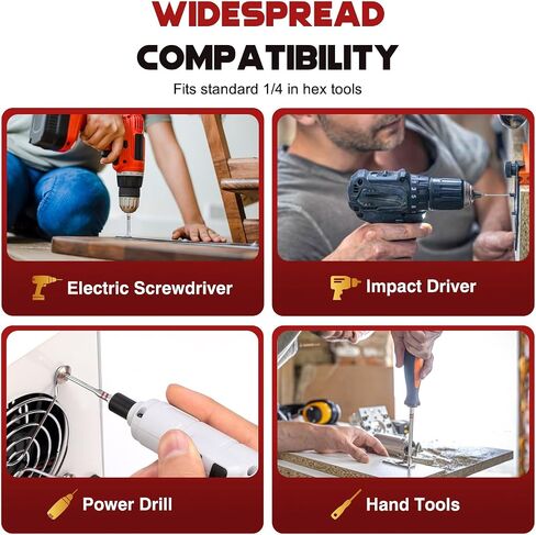6PCS Pagoda-Shaped Magnetic Hex Screwdriver Bits Set, S2 Steel Impact-Rated 65mm 100mm Hex Shank, Anti-Slip High Torque for Impact Driver Electric Drill Home Repair in Kuwait