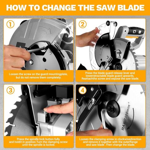 DEKOPRO 10-Inch Compound Miter Saw, 13-Amp Single Bevel Power Miter Saw with Precision Miter Angles, 5,000 RPM, 0-45° Bevel Cut, 40-Tooth Blade, Lightweight Chop Saw for Wood, Plastic, Laminates in Saudi Arabia