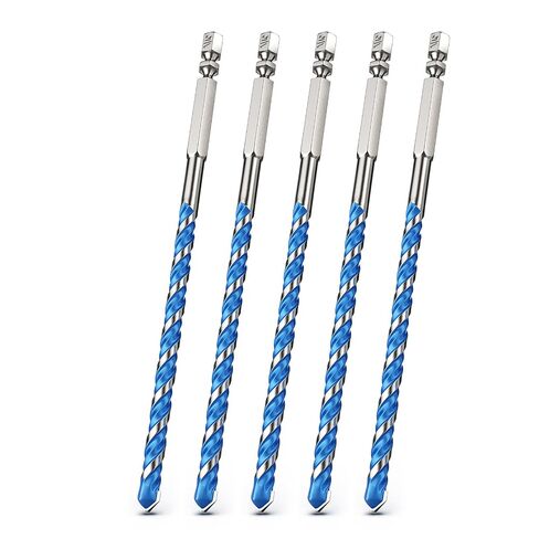 WildShark Masonry Drill Bit Set, 7-Piece Carbide Bits with Hex Shank | 5/32 to 3/8 inch sizes, carbide tips, hex shank, for brick, tile, cement, ceramic, plastic and wall drilling in Kuwait