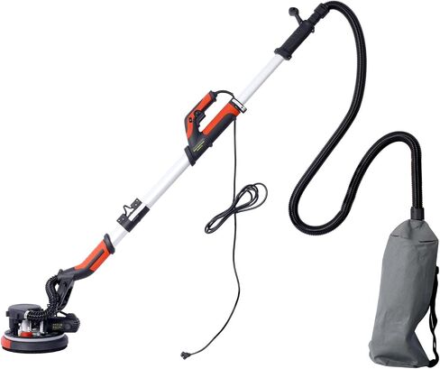 Drywall Sander, 780 W Electric Drywall Sander with Vacuum Dust Collection 6.5A Motor Dustless Floor Sander with Variable Speed 900-1800RPM, LED Light, Extendable and Foldable Handle in Kuwait