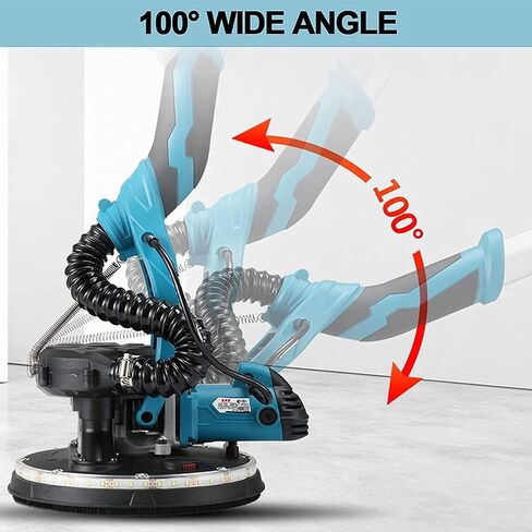 1800W Electric Sander Machine with Vacuum Auto Dust Collection, Giraffe Polishing Machine, Variable Speed 1000-2100rpm,100 Sandpaper Sheets Included in Kuwait
