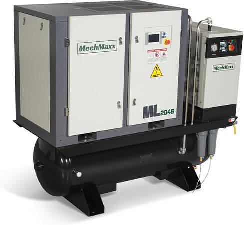 MechMaxx 20HP Combined Rotary Screw Air Compressor with Dryer & 105-Gal ASME Tank | 78 CFM, 116 PSI, 460V 3-Phase – Industrial Grade,Model ML2046 in Kuwait