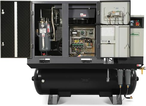 MechMaxx 20HP Combined Rotary Screw Air Compressor with Dryer & 105-Gal ASME Tank | 78 CFM, 116 PSI, 460V 3-Phase – Industrial Grade,Model ML2046 in Kuwait
