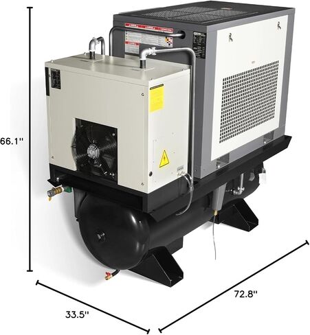 MechMaxx 20HP Combined Rotary Screw Air Compressor with Dryer & 105-Gal ASME Tank | 78 CFM, 116 PSI, 460V 3-Phase – Industrial Grade,Model ML2046 in Kuwait