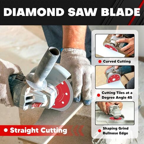 C&T 15-Piece Diamond Hole Saw Kit with 1/4" to 4" Vacuum Brazed Core Drill Bits, Pilot Bit Adapter and Tile Shaping Cone for Porcelain Tile, Ceramic, Granite, Marble, Stone in Kuwait