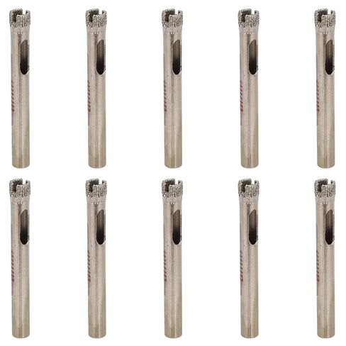 Garosa Hole Opener Bit Set, High Speed Steel Hole Saw Drill Bits 6mm Round Shank, 10PCS for Glass Marble Tile Ceramic Stone Drilling for Woodworking Users in Kuwait
