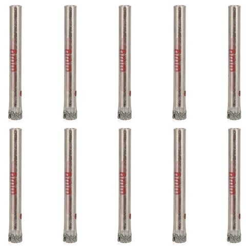 Garosa Hole Opener Bit Set, High Speed Steel Hole Saw Drill Bits 6mm Round Shank, 10PCS for Glass Marble Tile Ceramic Stone Drilling for Woodworking Users in Kuwait