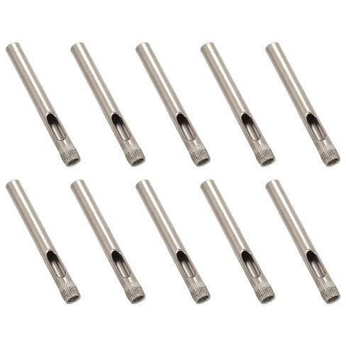 Fafeicy Hole Opener Bit, High Speed Steel Hole Saw Drill Bits 6mm Round Shank, 10Pcs for Glass Marble Tile Drilling, Clean Cutting for Woodworking Repair and Installation in Kuwait