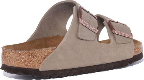 Birkenstock Arizona SBF Women's Two Strap Suede Sandals, Taupe, 10/10.5 US in Kuwait