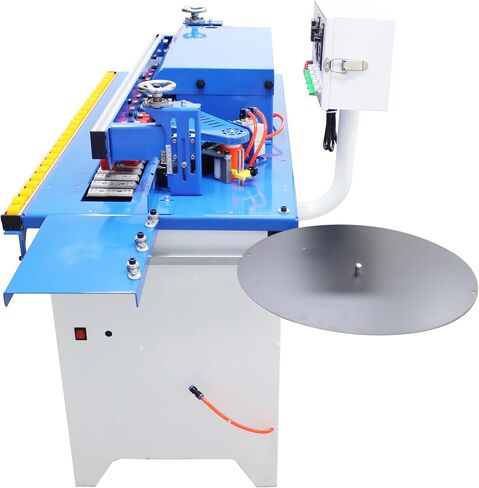 TECHTONGDA Woodworking Straight Edge Bander Automatic Edge Banding Machine Flush End Matching, Double-sided Gluing, Automatic Trimming with Control Panel Adjustable Speed 0-6m/min in Kuwait