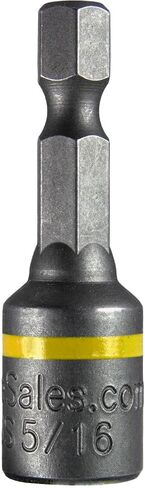 1/4-Inch Magnetic Hex Head Driver Bit w/Quick Change Shank - Used for Installing Screws, Nuts, Bolts, etc. - Commonly Used for Metal Roofing Screws - (5 PACK) in Kuwait