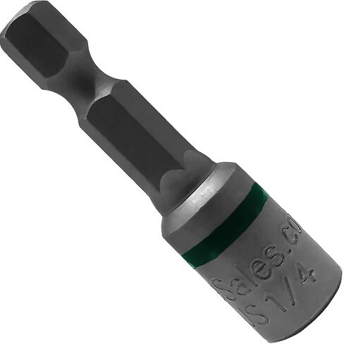 1/4-Inch Magnetic Hex Head Driver Bit w/Quick Change Shank - Used for Installing Screws, Nuts, Bolts, etc. - Commonly Used for Metal Roofing Screws - (5 PACK) in Kuwait
