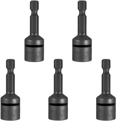 1/4-Inch Magnetic Hex Head Driver Bit w/Quick Change Shank - Used for Installing Screws, Nuts, Bolts, etc. - Commonly Used for Metal Roofing Screws - (5 PACK) in Kuwait