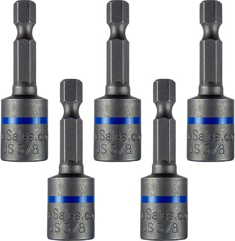1/4-Inch Magnetic Hex Head Driver Bit w/Quick Change Shank - Used for Installing Screws, Nuts, Bolts, etc. - Commonly Used for Metal Roofing Screws - (5 PACK) in Kuwait