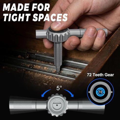 STREBITO 67-in-1 T Handle Ratchet Screwdriver Set with S2 Steel Bits | 72-Tooth Ratchet, Up to 50 N·m Torque, 5° Swing Arc for Tight Spaces, Furniture Assembly, Computer, Bicycle & Home Repair in Kuwait