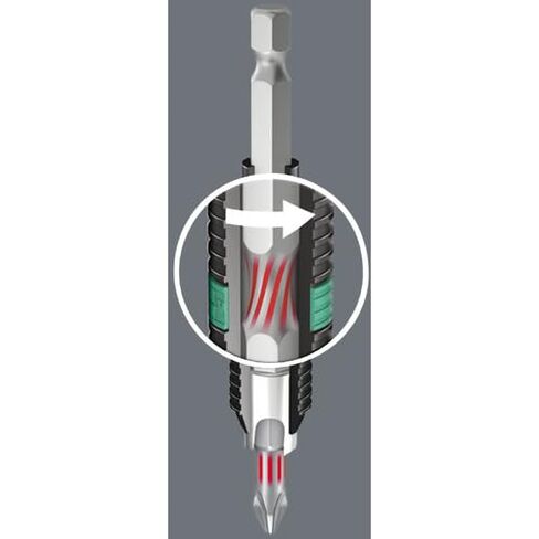 Wera Series 4 851/4 BTZ BiTorsion Bit, Phillips PH 3, 1/4" Drive in Kuwait
