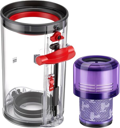 Upgraded Dust Bin Compatible with Dyson V11 V15 SV14 SV15 SV22 Vacuum Cleaner Canister, Vacuum Bin Replacement for Part no. 970050-01 and Part no. 965443-01 with V11/V15 Filter in Kuwait