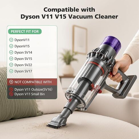 Upgraded Dust Bin Compatible with Dyson V11 V15 SV14 SV15 SV22 Vacuum Cleaner Canister, Vacuum Bin Replacement for Part no. 970050-01 and Part no. 965443-01 with V11/V15 Filter in Kuwait