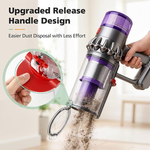 Upgraded Dust Bin Compatible with Dyson V11 V15 SV14 SV15 SV22 Vacuum Cleaner Canister, Vacuum Bin Replacement for Part no. 970050-01 and Part no. 965443-01 with V11/V15 Filter in Kuwait
