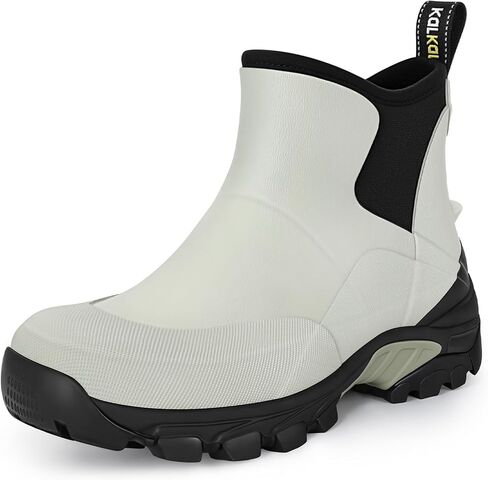 Women's Rubber Boots Waterproof Fishing Deck Boots with Shock Absorption Sports Sole, Ankle Rain Mud Boots for Outdoor Garden Chore in Kuwait