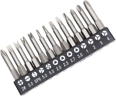13 Pack Slotted Phillips Screwdriver Bit Set U-Shaped Y-Type Triangle SP6 Screw Driver 1/4'' Magnetic Phillips Head Drill Bit Sets for Rechargeable Cordless Screwdriver Electric Screwdrivers in Kuwait